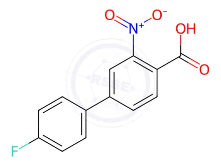 Chemical structure of 4'-Fluoro-3-nitro-[1,1'-biphenyl]-4-carboxylic acid
