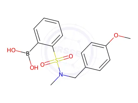 Chemical structure of (2-(N-(4-Methoxybenzyl)-N-methylsulfamoyl)phenyl)boronic acid
