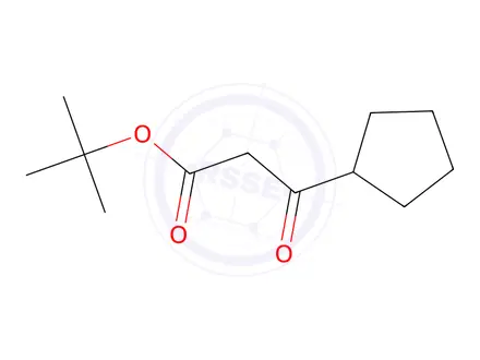 Chemical structure of BETA-OXO-CYCLOPENTANEPROPANOIC ACID 1,1-DIMETHYLETHYL ESTER