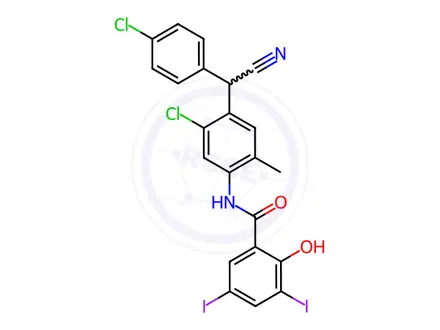 Chemical structure of Closantel