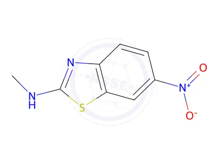 Chemical structure of 2-Benzothiazolamine,N-methyl-6-nitro-(9CI)