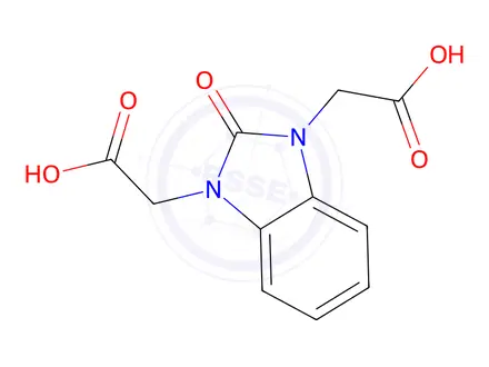 Chemical structure of 2-[3-(carboxymethyl)-2-oxo-2,3-dihydro-1h-1,3-benzodiazol-1-yl]acetic acid