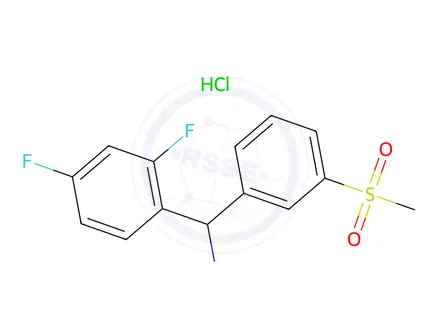 Chemical structure of (2,4-Difluorophenyl)(3-methanesulfonylphenyl)methanamine hydrochloride