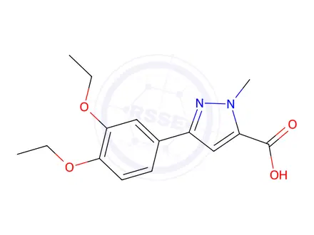 Chemical structure of 3-(3,4-diethoxyphenyl)-1-methyl-1h-pyrazole-5-carboxylic acid