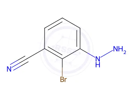 Chemical structure of 2-Bromo-3-hydrazinylbenzonitrile