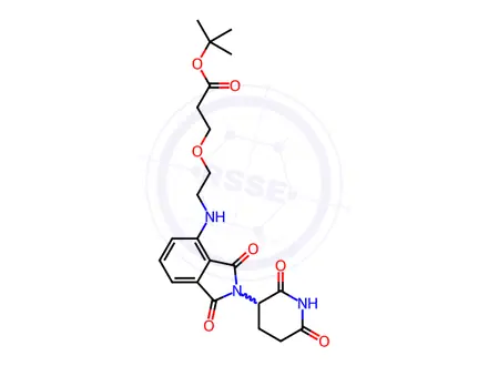 Chemical structure of Thalidomide-4-NH-PEG1-COO(t-Bu)