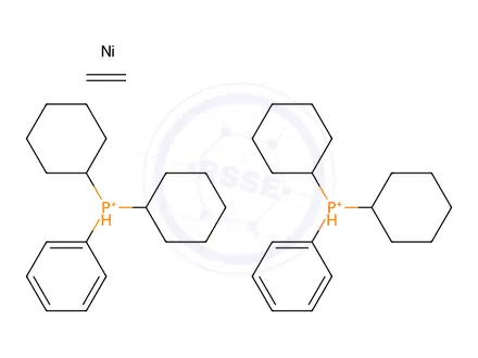 Chemical structure of Bis(dicyclohexylphenylphosphine)(η2-ethene)nickel