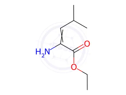 Chemical structure of 2-Amino-4-methyl-2-pentenoic acid ethyl ester