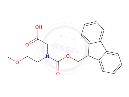Chemical structure of N-Fmoc-N-(2-methoxyethyl)-glycine