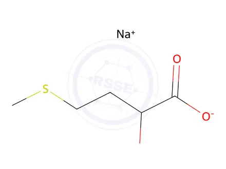 Chemical structure of sodium 2-hydroxy-4-(methylthio)butyrate