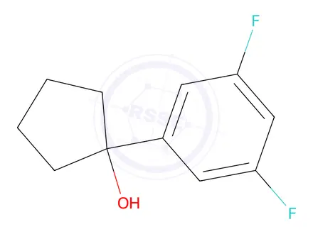 Chemical structure of 1-(3,5-difluorophenyl)cyclopentan-1-ol