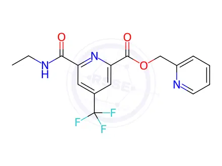 Chemical structure of (Pyridin-2-yl)methyl 6-(ethylcarbamoyl)-4-(trifluoromethyl)pyridine-2-carboxylate