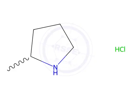 Chemical structure of 2-Methylpyrrolidine hydrochloride