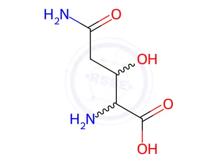 Chemical structure of 2,5-Diamino-3-Hydroxy-5-Oxopentanoic Acid