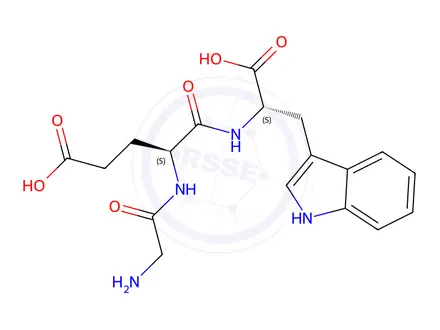 Chemical structure of Glycyl-glutamyl-tryptophan