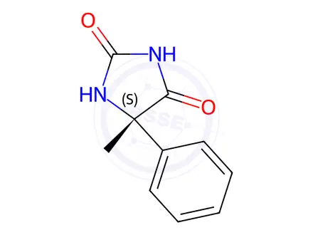 Chemical structure of (S)-5-Methyl-5-phenylhydantoin
