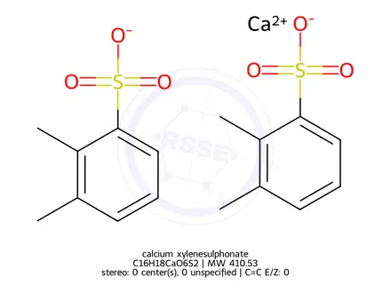 Chemical structure of calcium xylenesulphonate