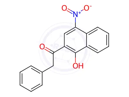Chemical structure of 1-(1-Hydroxy-4-nitronaphthalen-2-yl)-2-phenylethanone