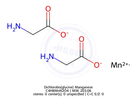 Chemical structure of Dichlorobis(glycine) Manganese
