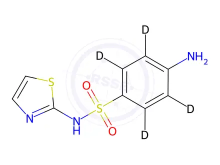Chemical structure of Sulfathiazole-[D4]