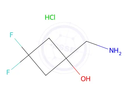 Chemical structure of 1-(aminomethyl)-3,3-difluoro-cyclobutanol;hydrochloride