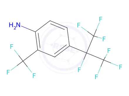 Chemical structure of 4-(Perfluoropropan-2-yl)-2-(trifluoromethyl)aniline