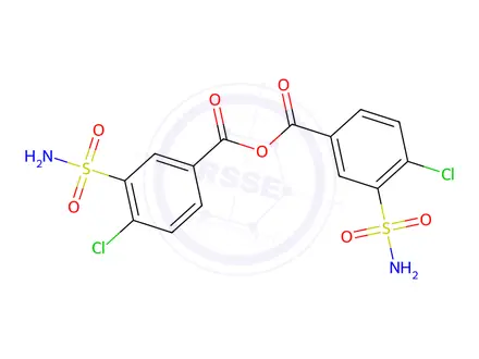Chemical structure of 4-chloro-3-sulfamoylbenzoic anhydride