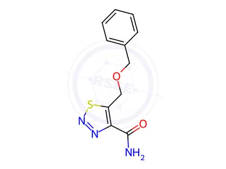 Chemical structure of 5-((Benzyloxy)methyl)-1,2,3-thiadiazole-4-carboxamide