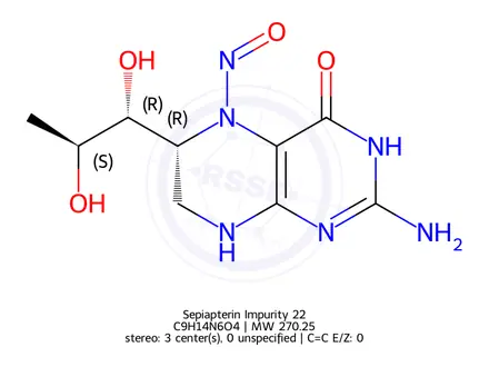 Chemical structure of Sapropterin impurity 3