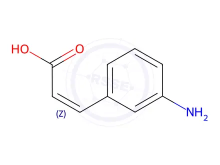 Chemical structure of (2Z)-3-(3-Aminophenyl)-2-propenoic Acid