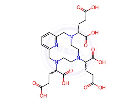 Chemical structure of 2,2',2''-(3,6,9-triaza-1(2,6)-pyridinacyclodecaphane-3,6,9-triyl)triglutaric acid