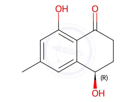 Chemical structure of (4R)-6-Methyl-4,8-dihydroxy-3,4-dihydronaphthalene-1(2H)-one