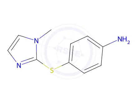 Chemical structure of 4-((1-Methyl-1H-imidazol-2-yl)thio)aniline dihydrochloride