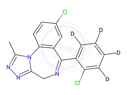 Chemical structure of TRIAZOLAM-D4