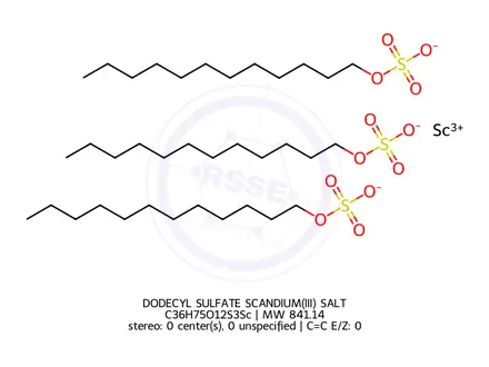 Chemical structure of DODECYL SULFATE SCANDIUM(III) SALT
