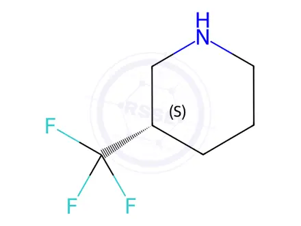 Chemical structure of (3S)-3-(Trifluoromethyl)piperidine