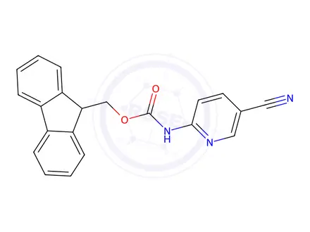 Chemical structure of (9H-Fluoren-9-yl)methyl (5-cyanopyridin-2-yl)carbamate