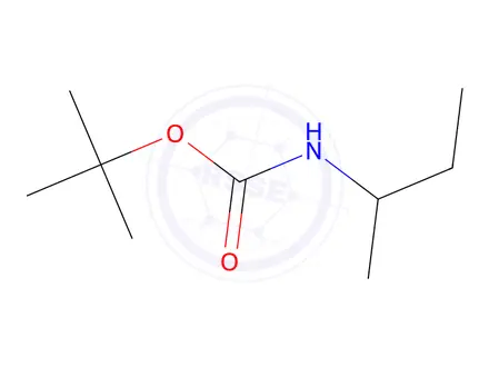 Chemical structure of Carbamic acid, (1-methylpropyl)-, 1,1-dimethylethyl ester (9CI)