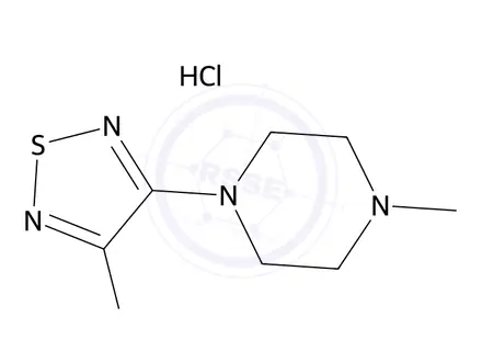 Chemical structure of 1-(4-Chloro-1,2,5-thiadiazol-3-yl)-4-methylpiperazine hydrochloride