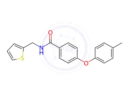 Chemical structure of N-(thiophen-2-ylmethyl)-4-(p-tolyloxy)benzamide