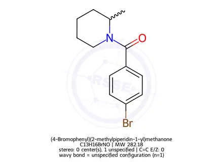 Chemical structure of (4-Bromophenyl)(2-methylpiperidin-1-yl)methanone
