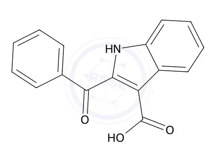 Chemical structure of 2-Benzoyl-1H-indole-3-carboxylic acid