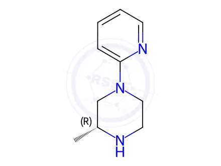 Chemical structure of Piperazine, 3-methyl-1-(2-pyridinyl)-, (3R)-(9CI)