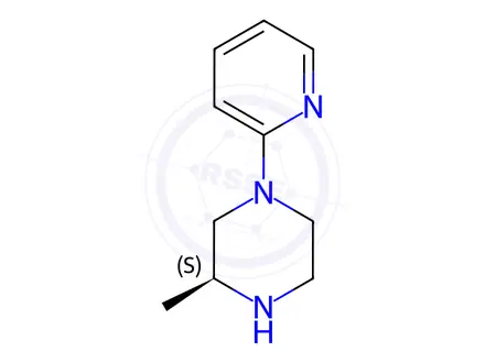 Chemical structure of Piperazine, 3-methyl-1-(2-pyridinyl)-, (3S)-(9CI)