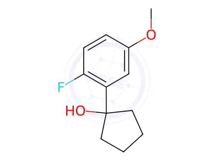 Chemical structure of 1-(2-fluoro-5-methoxyphenyl)cyclopentanol