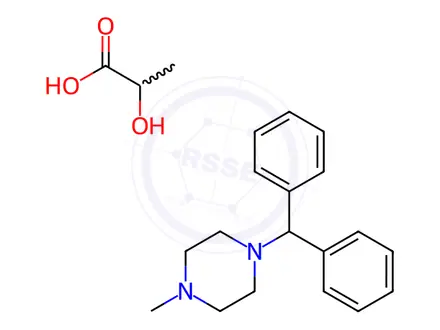 Chemical structure of Cyclizine Lactate