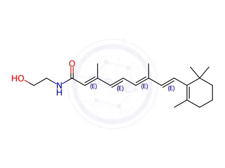 Chemical structure of N-(2-hydroxyethyl)retinamide