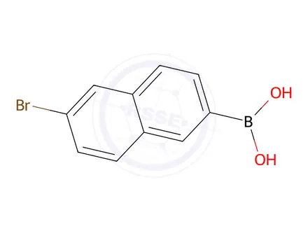 Chemical structure of B-(6-bromo-2-naphthalenyl)-Boronic acid