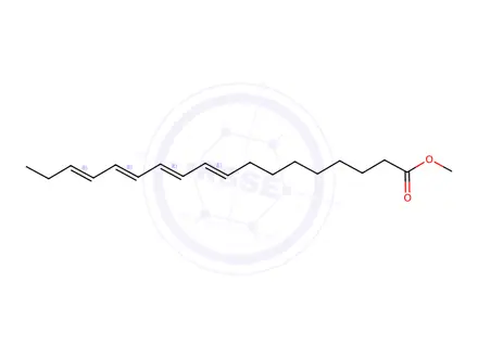 Chemical structure of (9E,11E,13E,15E)-9,11,13,15-Octadecatetraenoic Acid Methyl Ester