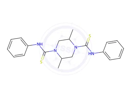 Chemical structure of 2,5-Dimethyl-N~1~,N~4~-diphenyltetrahydro-1,4-pyrazinedicarbothioamide